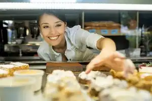 girl in bakery